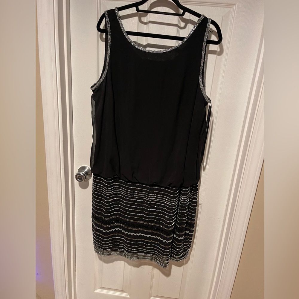 Adrianna Papell Dress Womens Size 22 Sequined Bottom Mini